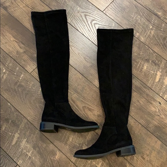 Franco Sarto Over the Knee Black Suede Boots - Picture 4 of 6